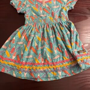 Colorful Patterned Kids Dress